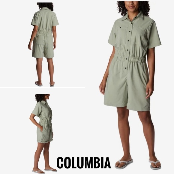 Columbia Pants - Columbia Women’s Sage Green Silver Ridge Utility Romper size XXL